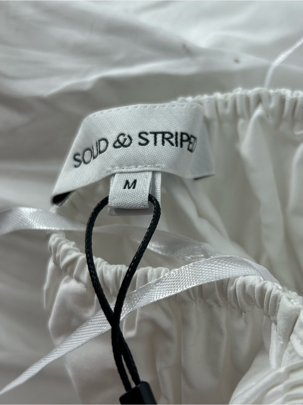 SOLID & STRIPED The Meira Dress White Halter Smocked Maxi Dress - Picture 6 of 9